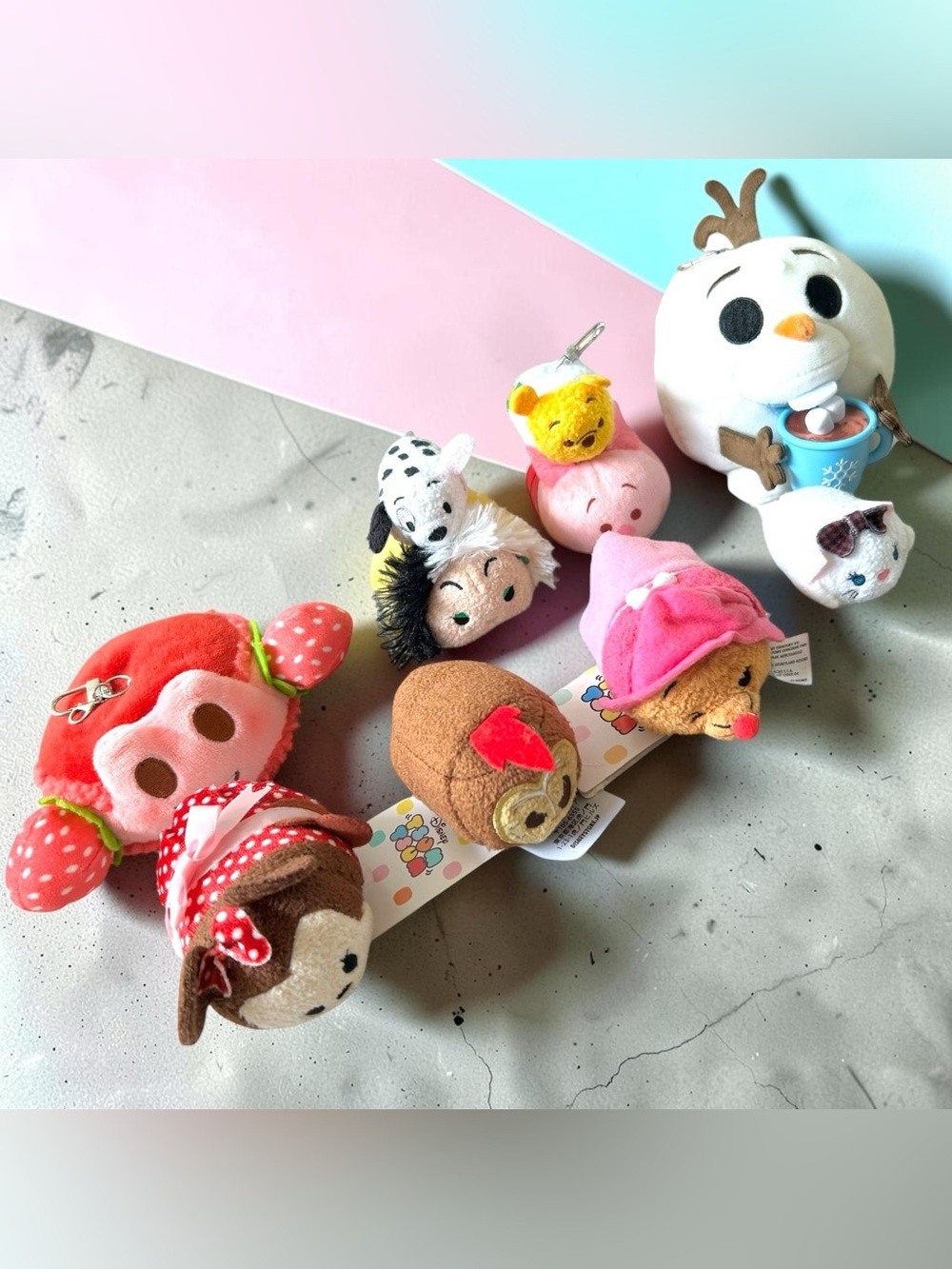 Disney Tsum Tsum Plush Lot Keychains, Shoulder Pal & Regular Tsum Tsum Set